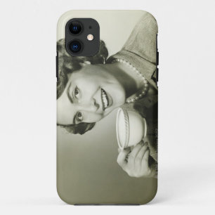 Woman Holding Cups Case-Mate iPhone Case