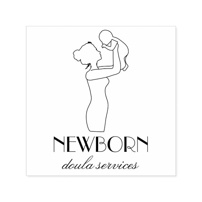 Woman Hugging Newborn Baby Self-inking Stamp (Design)