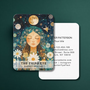Woman Illustration Energy Heiler Reiki Spirituell Business Card