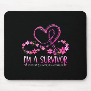 Woman I'm A Survivor Breast Cancer Awareness Pink  Mouse Pad