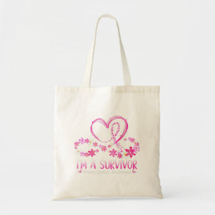 Woman I'm A Survivor Breast Cancer Awareness Pink Tote Bag
