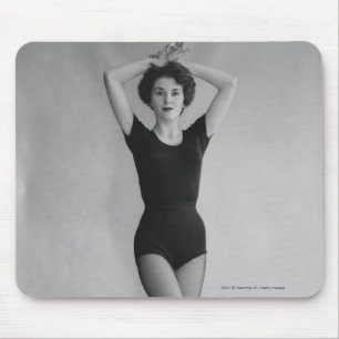 Woman in a ballet leotard portrait mouse pad