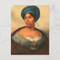  WOMAN IN A BLUE TURBAN BY DELACROIX