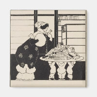 Woman in a Bookshop, design for a 'Yellow Book' co