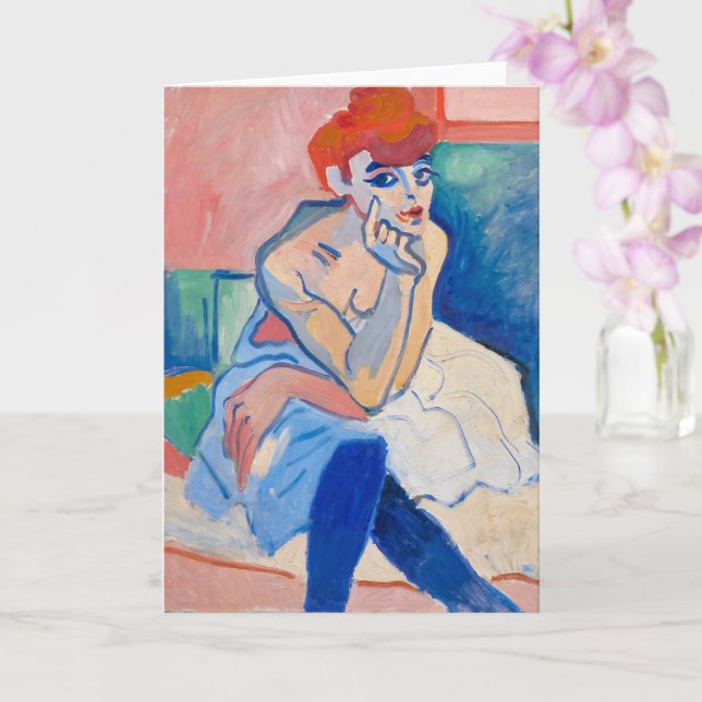 Woman in a Chemise | Andre Derain | Card (Orchid)