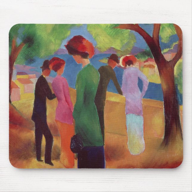 Woman in a Green Jacket, 1913 Mouse Pad (Front)