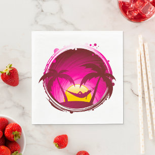 Woman In A Hammock Napkin