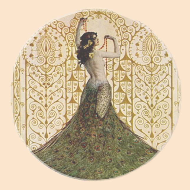 Woman in a Peacock Skirt Coaster (Creator Uploaded)