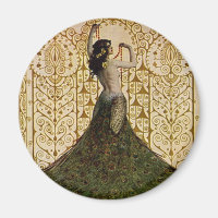 Woman in a Peacock Skirt