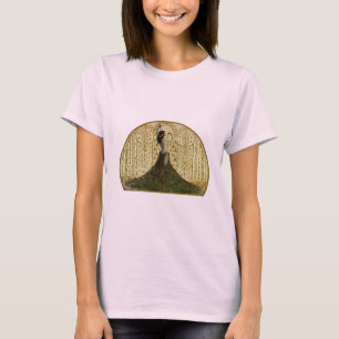 Woman in a Peacock Skirt T-Shirt
