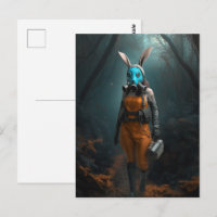 Woman in a Rabbit Ear Gas Mask