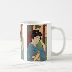 Woman in a Tree Grove by Hashiguchi Goyo Coffee Mug
