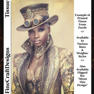 Woman in Beaded Jacket & Hat DM5LF Decoupage Tissue Paper