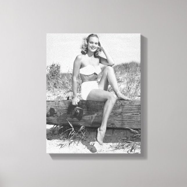 Woman in Bikini Canvas Print (Front)