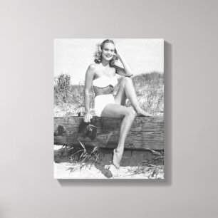 Woman in Bikini Canvas Print