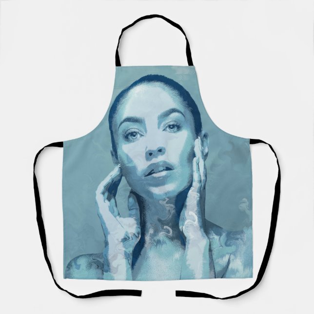 "Woman in Blue" Apron (Front)