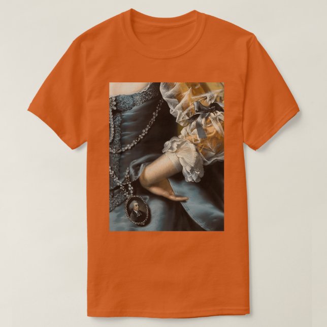 Woman in Blue Dress Renaissance Painting T-Shirt (Design Front)
