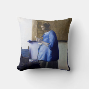 Woman in Blue, Johannes Vermeer Cushion