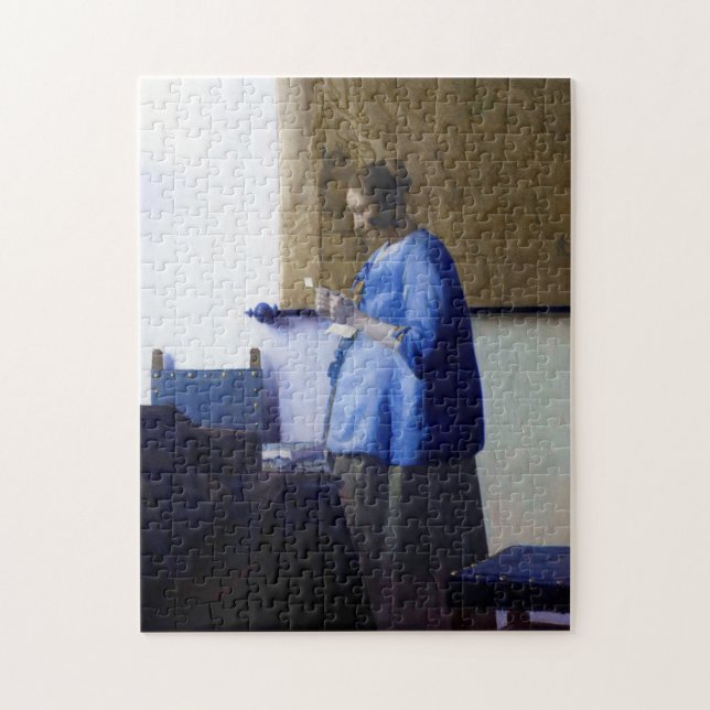 Woman in Blue, Johannes Vermeer Jigsaw Puzzle (Vertical)