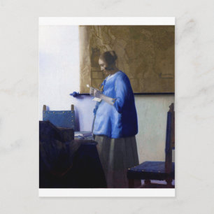 Woman in Blue, Johannes Vermeer Postcard