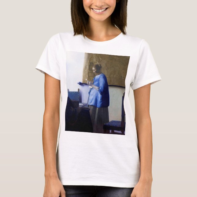 Woman in Blue, Johannes Vermeer T-Shirt (Front)