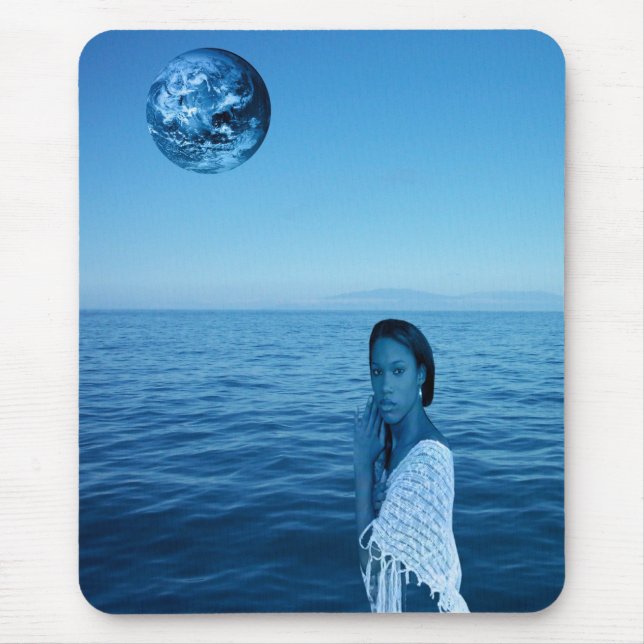 Woman in Blue Mouse Pad (Front)