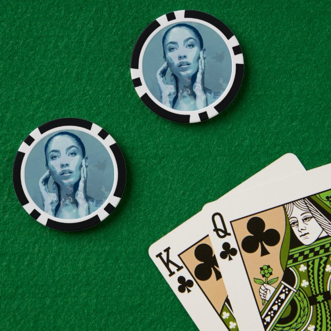 "Woman in Blue" Poker Chips (Poker Table (Double))