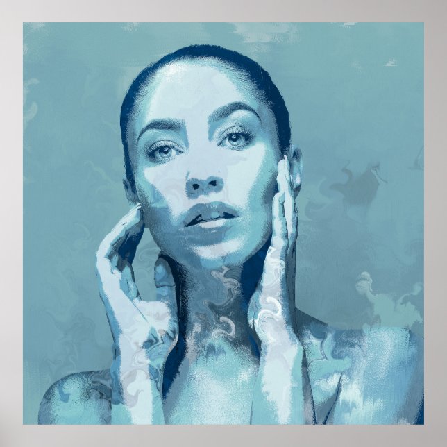 "Woman in Blue" Poster Mat (Front)