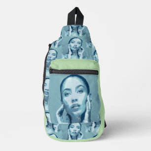 "Woman in Blue" Premium Canvas Sling Bag