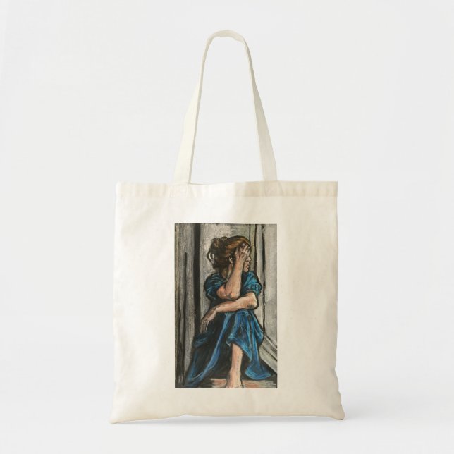 Woman In Blue Tote Bag (Front)