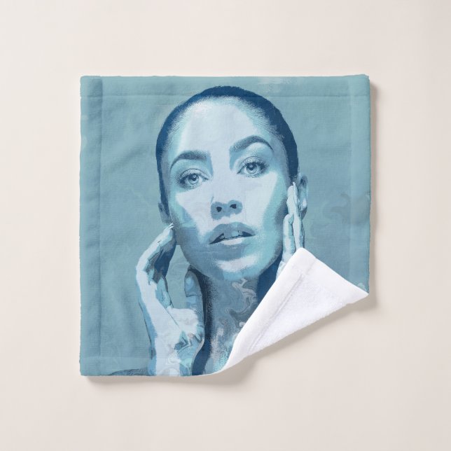 "Woman in Blue" Wash Cloth (Wash Cloth)