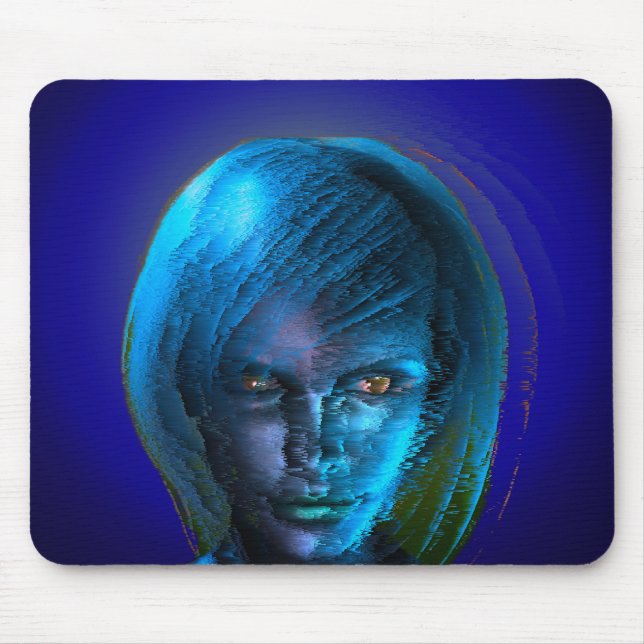 Woman in blues mouse pad (Front)
