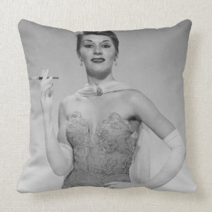 Woman in Dress Cushion