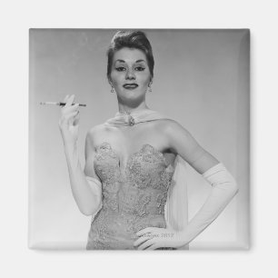 Woman in Dress Magnet