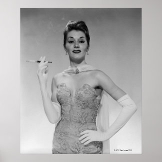 Woman in Dress Poster