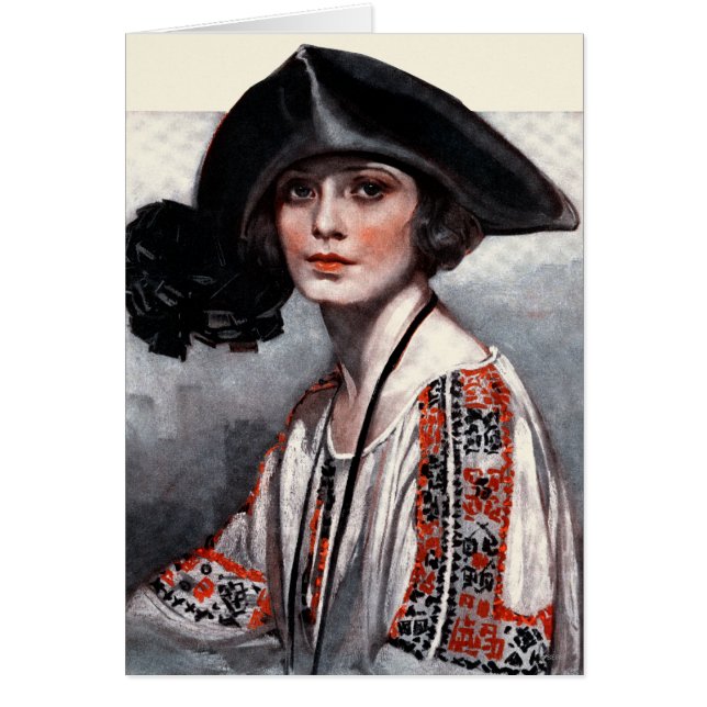 Woman in Embroidered Blouse (Front)