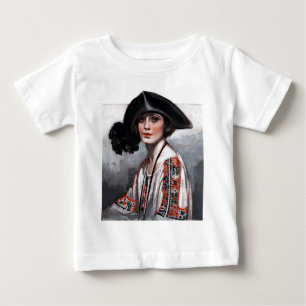 Woman in Embroidered Blouse Baby T-Shirt
