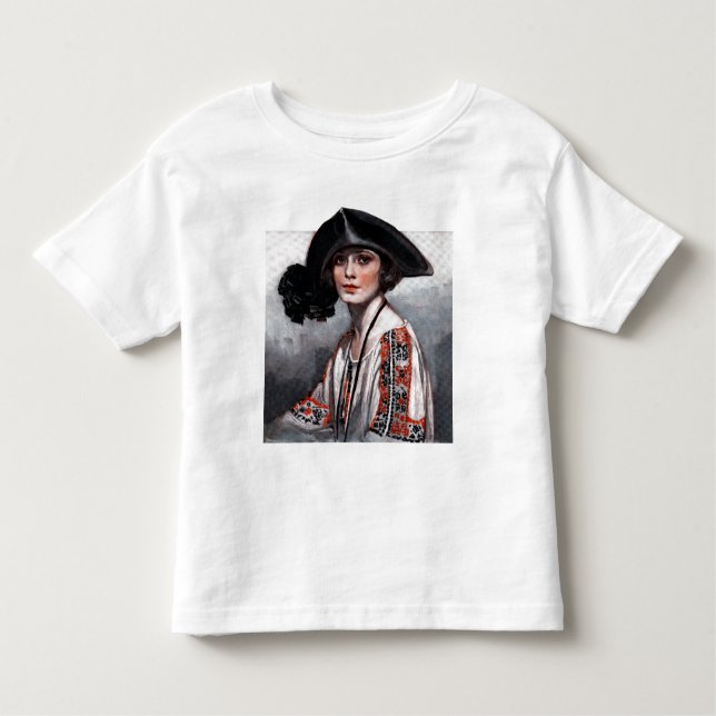 Woman in Embroidered Blouse Toddler T-Shirt (Front)