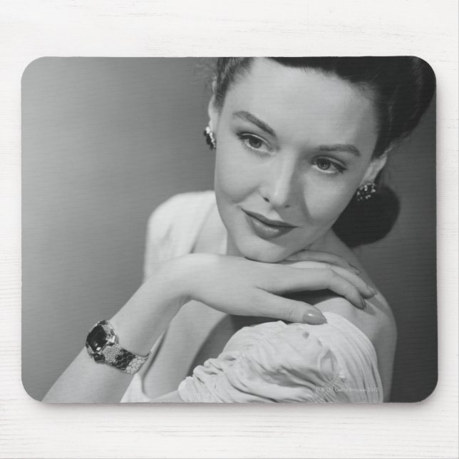 Woman in Evening Gown Mouse Pad (Front)