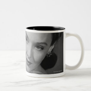 Woman in Evening Gown Two-Tone Coffee Mug