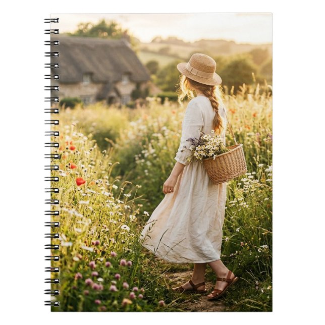 Woman in Field of Wheat Notebook (Front)