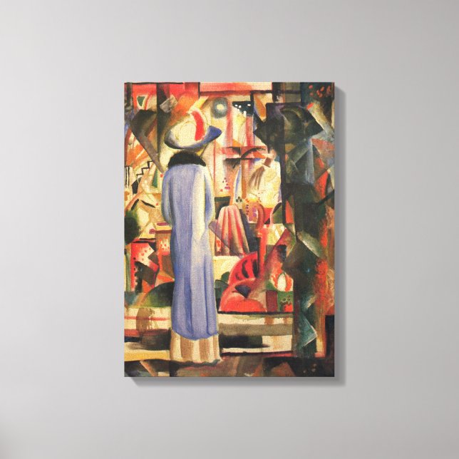 Woman in Front of a Shop Window by August Macke Canvas Print (Front)
