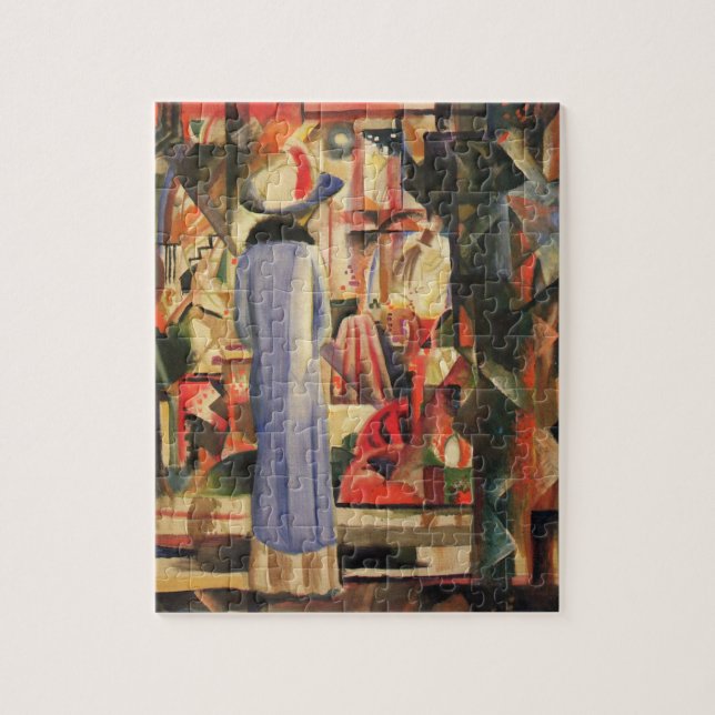 Woman in Front of a Shop Window by August Macke Jigsaw Puzzle (Vertical)