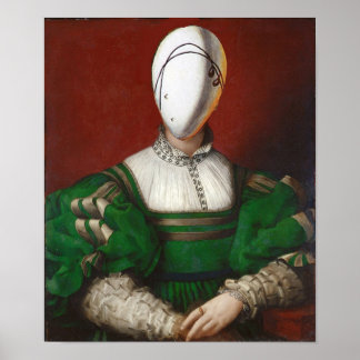 WOMAN IN GREEN DRESS Fashion Theatrical Costume Poster