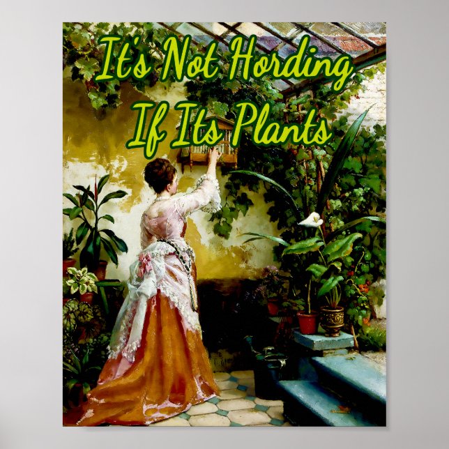 Woman in Greenhouse by Otto Eerelman Poster (Front)