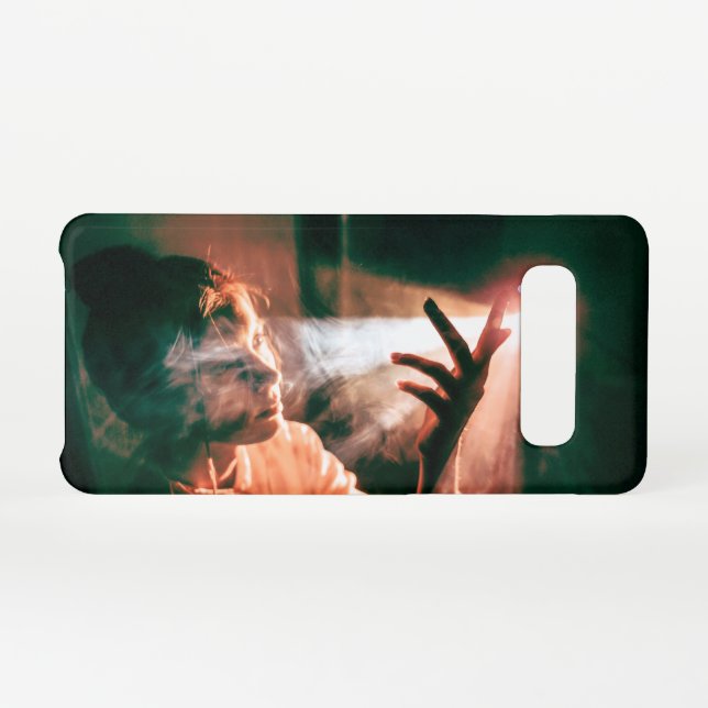 Woman in Light and Smoke Samsung Galaxy Case (Back Horizontal)