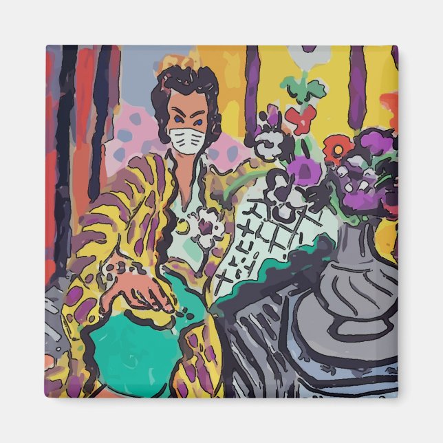 Woman in Mask Magnet (Front)