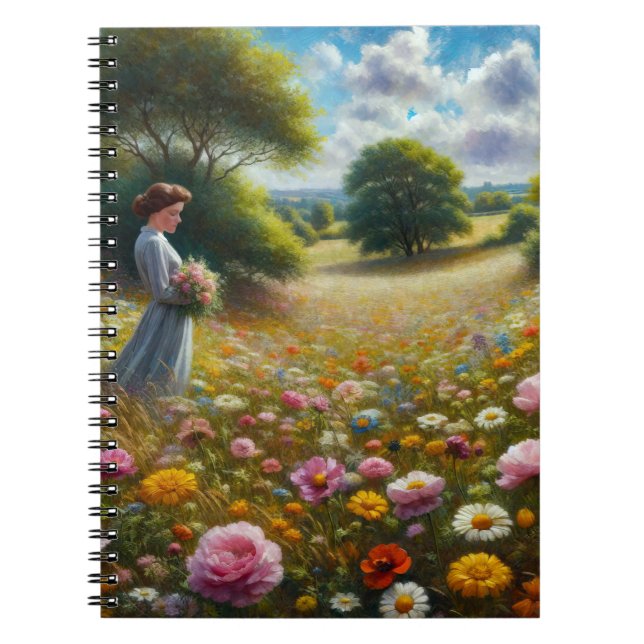 Woman in Meadow 3 Notebook (Front)