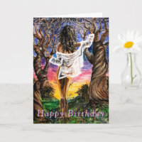 Woman In Nature Birthday Cards