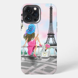 Woman In Paris iPhone Case Eiffel Tower